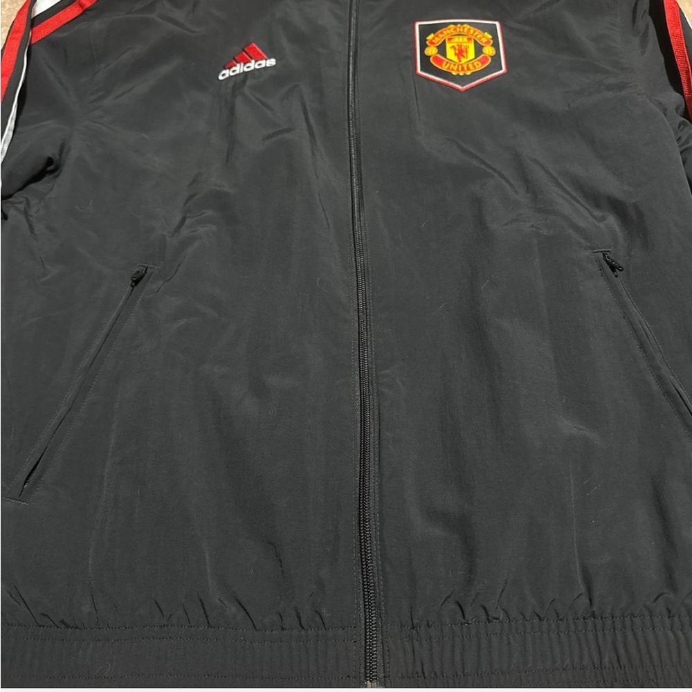 MANCHESTER UNITED x ADIDAS On Field Team Logo Anthem Reversible Zip Jacket NEW - Picture 11 of 13